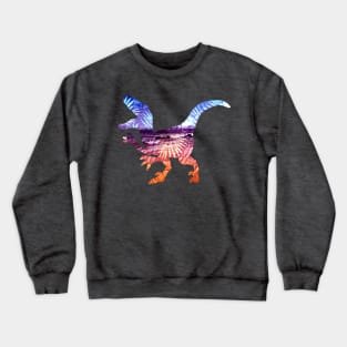 Purple & Red Palm Dinosaur Crewneck Sweatshirt